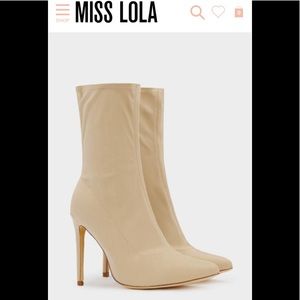 Sock Heel Booties - Miss Lola/Lola Shoetique